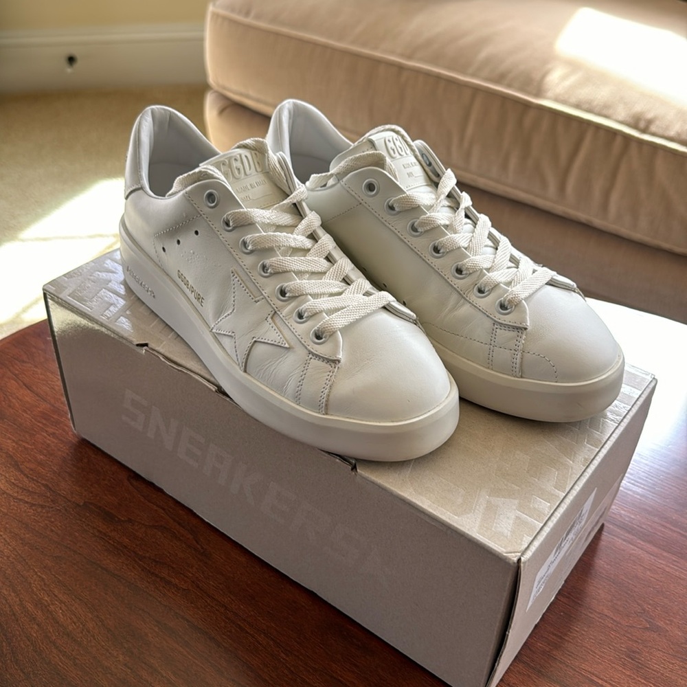 Golden Goose sneakers, white, size 37. EUC